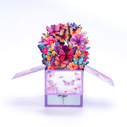 Butterfly Swirl Handwritten 3D Pop-Up Explosion Box