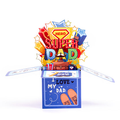 Blue Handmade 3D Pop-Up Explosion Box