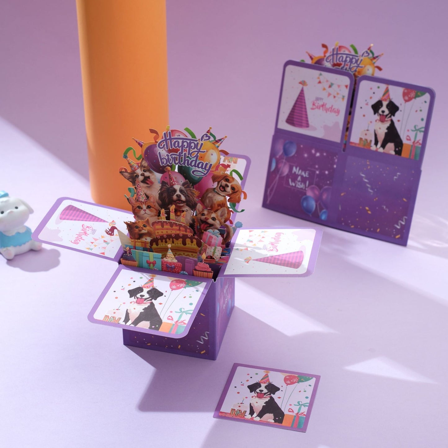 Happy Puppy Party 3D Pop-Up Explosion Box Card