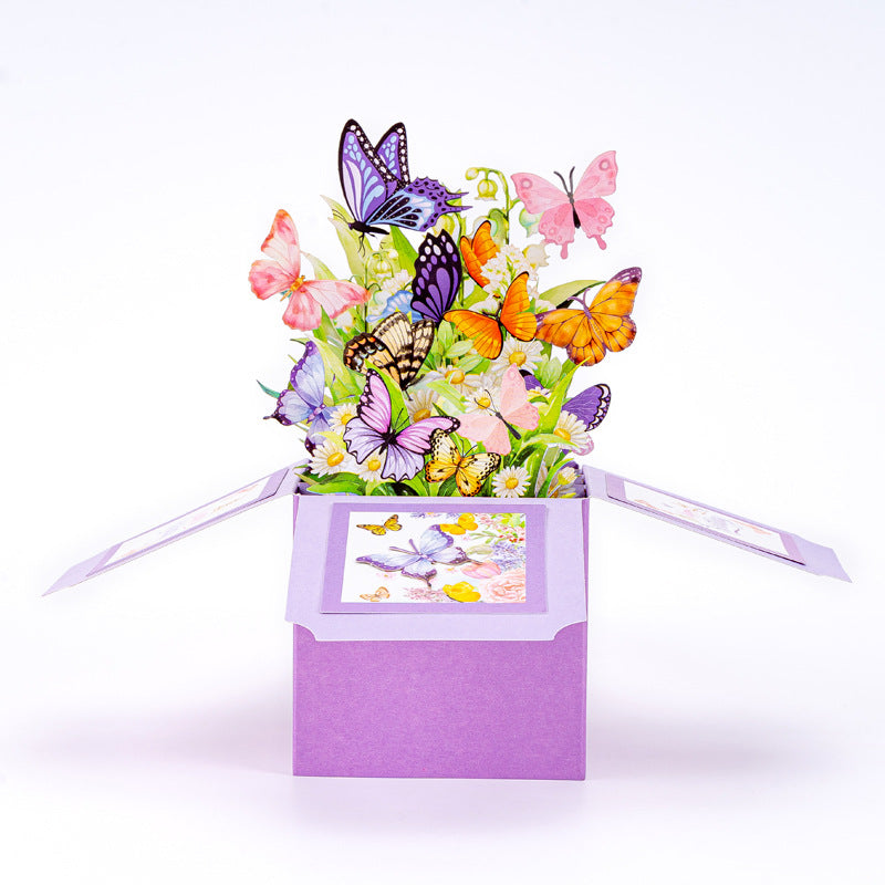 Butterfly Handwritten 3D Pop-Up Explosion Box
