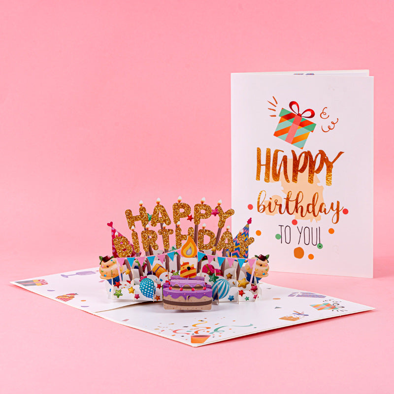 Happy Cake 3D Pop-Up Greeting Card