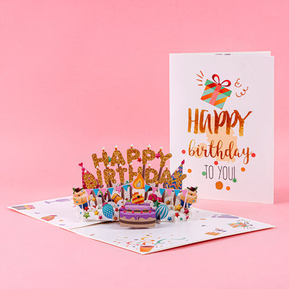 Happy Cake 3D Pop-Up Greeting Card