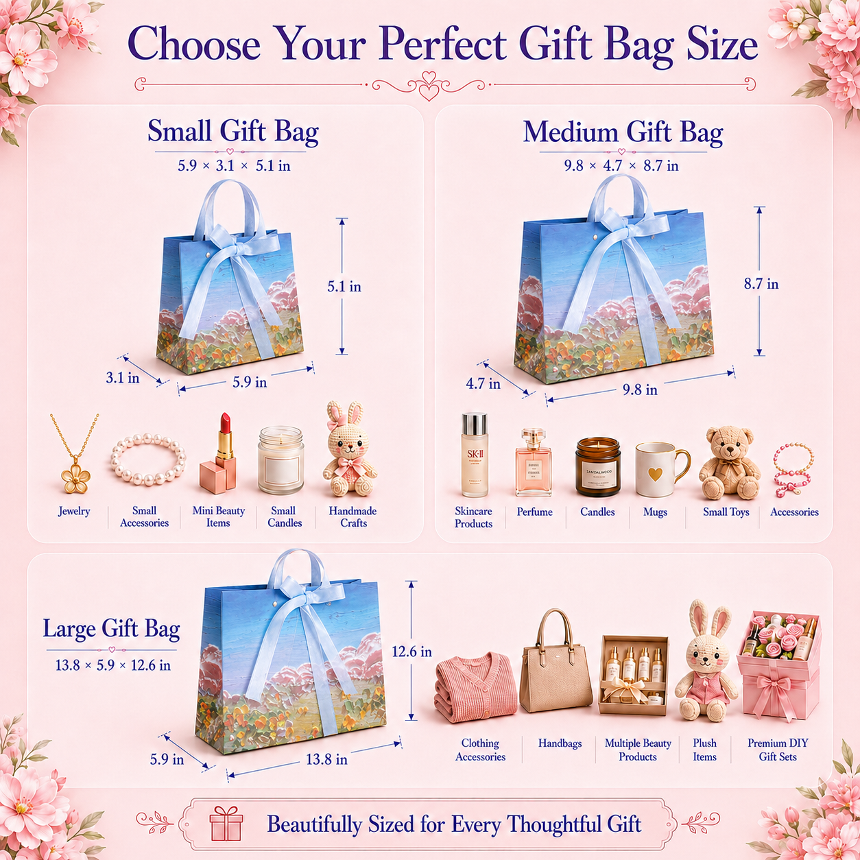 Blue Dreamscape Art Print Gift Bag