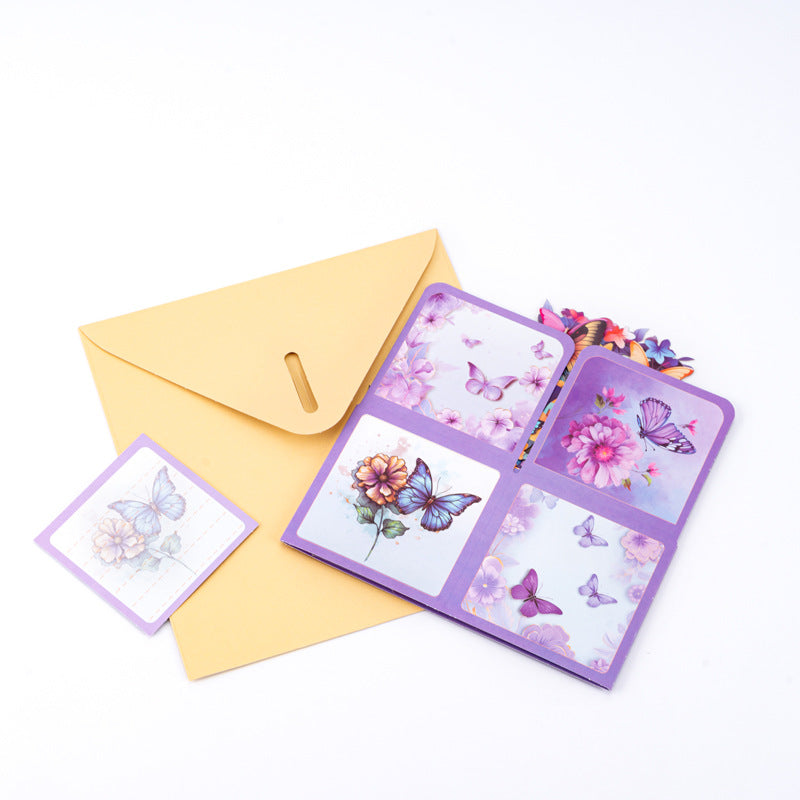 Butterfly Swirl Handwritten 3D Pop-Up Explosion Box