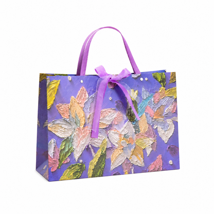 Purple Orchid Oil Painting Gift Bag