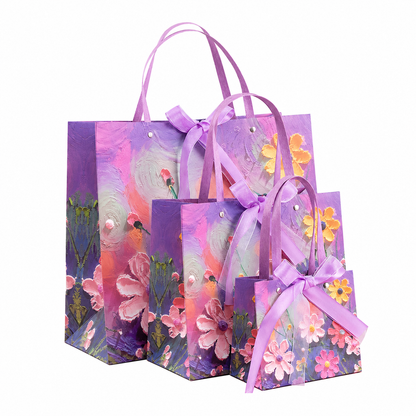 Purple Floral Oil Painting Gift Box Set