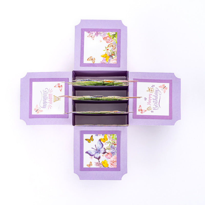 Butterfly Handwritten 3D Pop-Up Explosion Box
