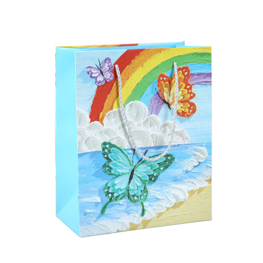 Butterfly & Rainbow Oil Painting Gift Bag