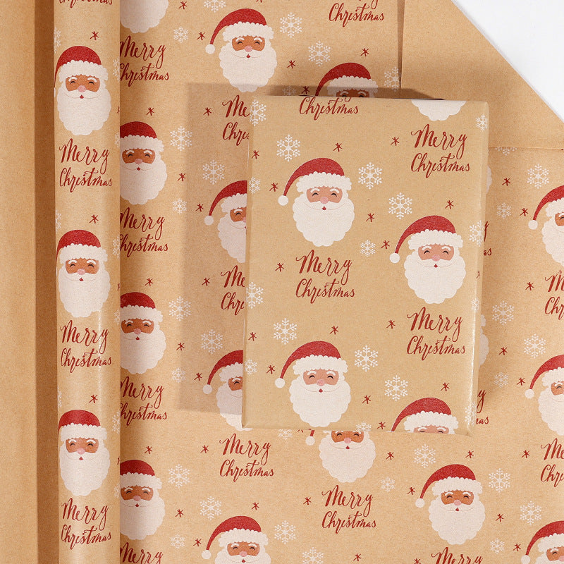 Premium Christmas Kraft Wrapping Paper Roll – Rustic Holiday Gift Wrap for Festive Season (43cm × 3M)