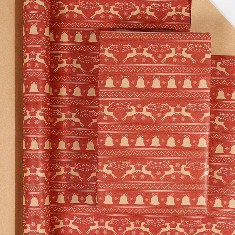 Premium Christmas Kraft Wrapping Paper Roll – Rustic Holiday Gift Wrap for Festive Season (43cm × 3M)