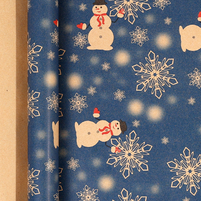Premium Christmas Kraft Wrapping Paper Roll – Rustic Holiday Gift Wrap for Festive Season (43cm × 3M)