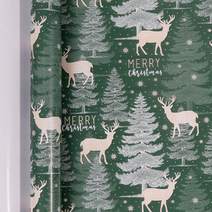Premium Christmas Kraft Wrapping Paper Roll – Rustic Holiday Gift Wrap for Festive Season (43cm × 3M)