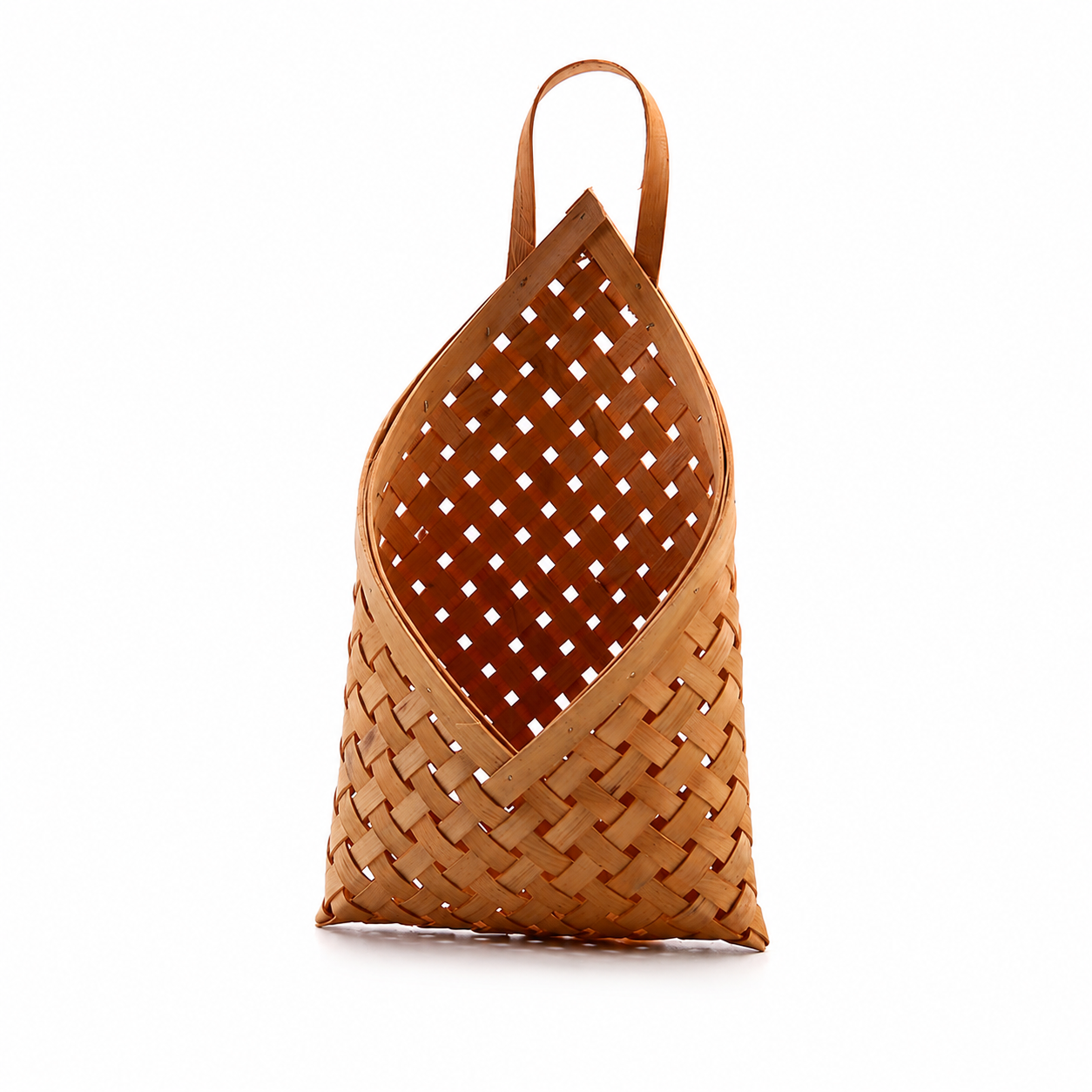 Large Handwoven Fish Tail Wall Hanging Basket