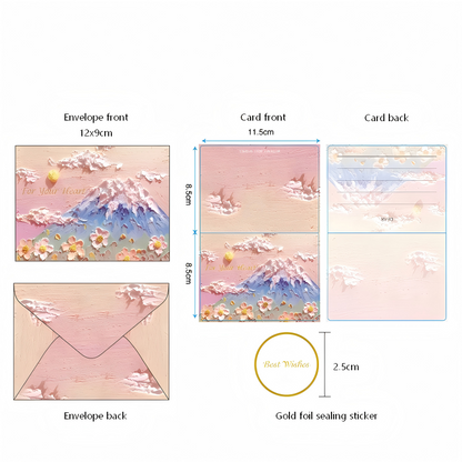 Oil Painting Style Greeting Card Set