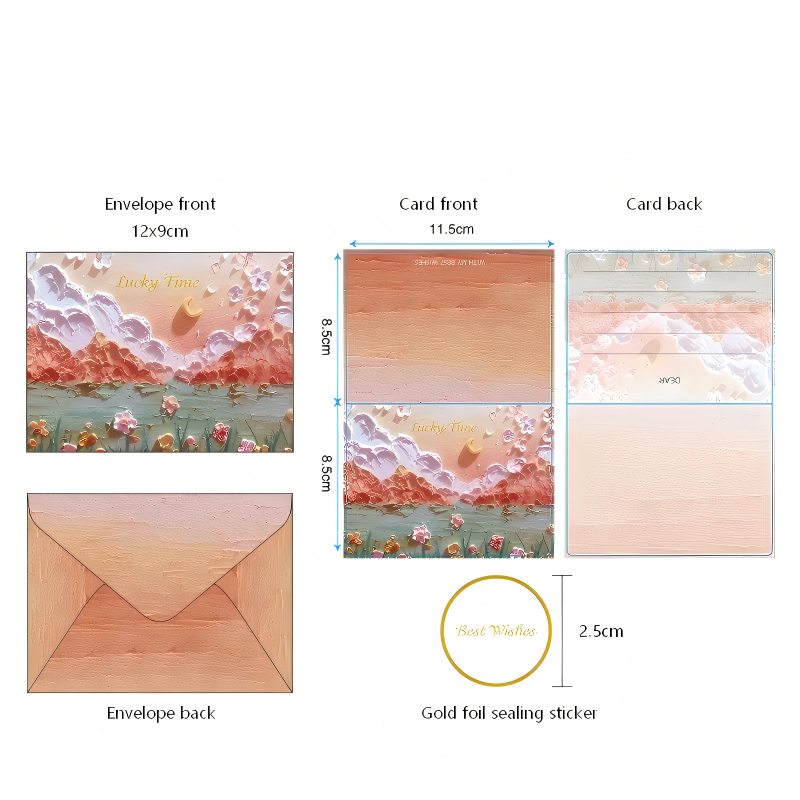 Oil Painting Style Greeting Card Set