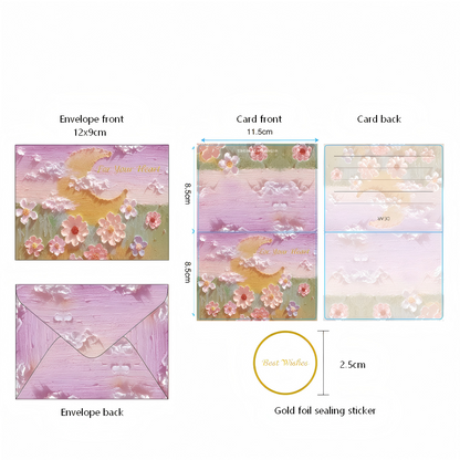 Oil Painting Style Greeting Card Set