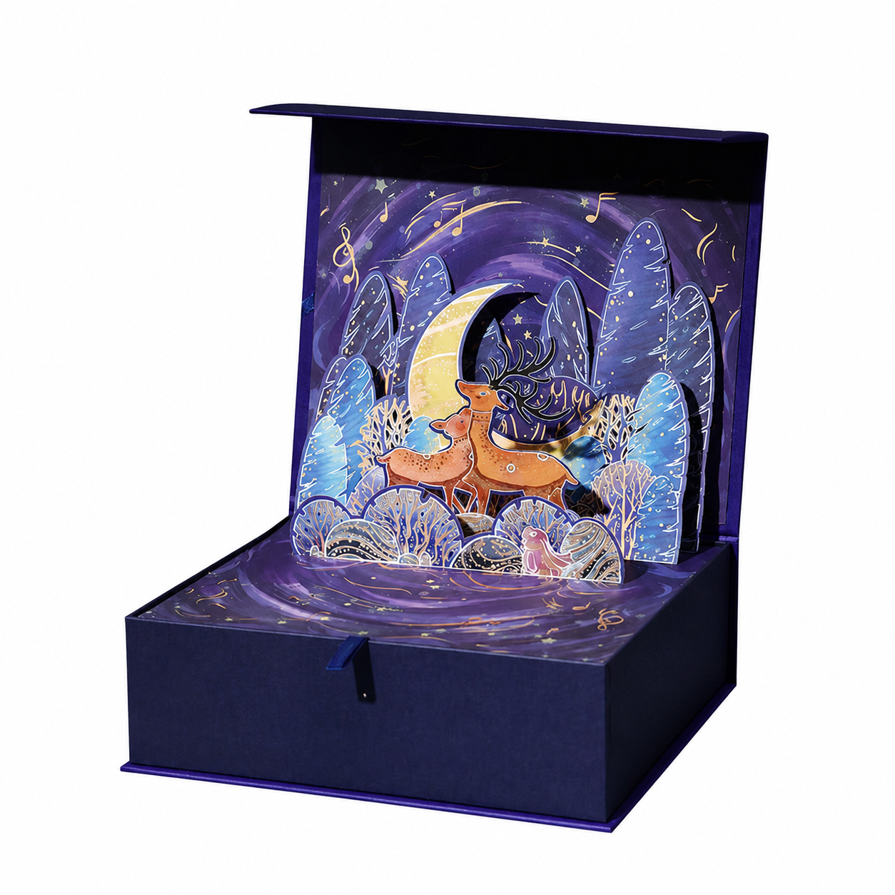 3D Forest Deer Gift Box