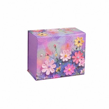Purple Floral Oil Painting Gift Box Set