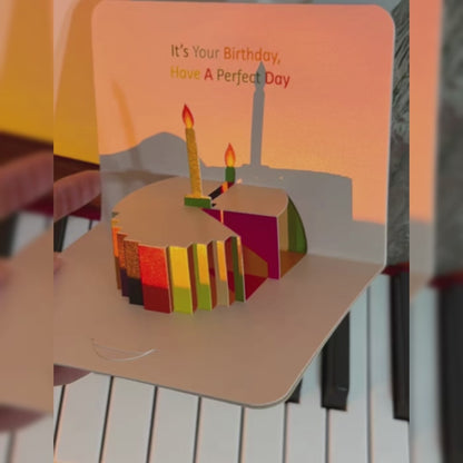 3D Birthday Cake Pop-Up Greeting Card