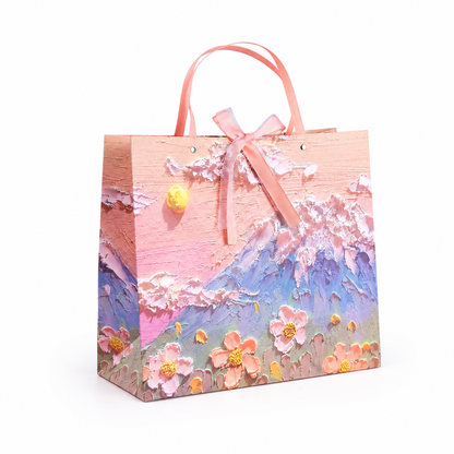 Pink Mountain Floral Art Print Gift Box Set