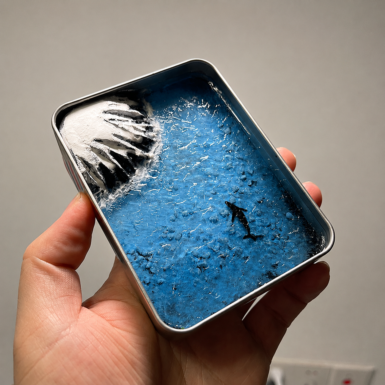 Mini Whale Ocean Diorama DIY Kit – Handmade Miniature Seascape Gift