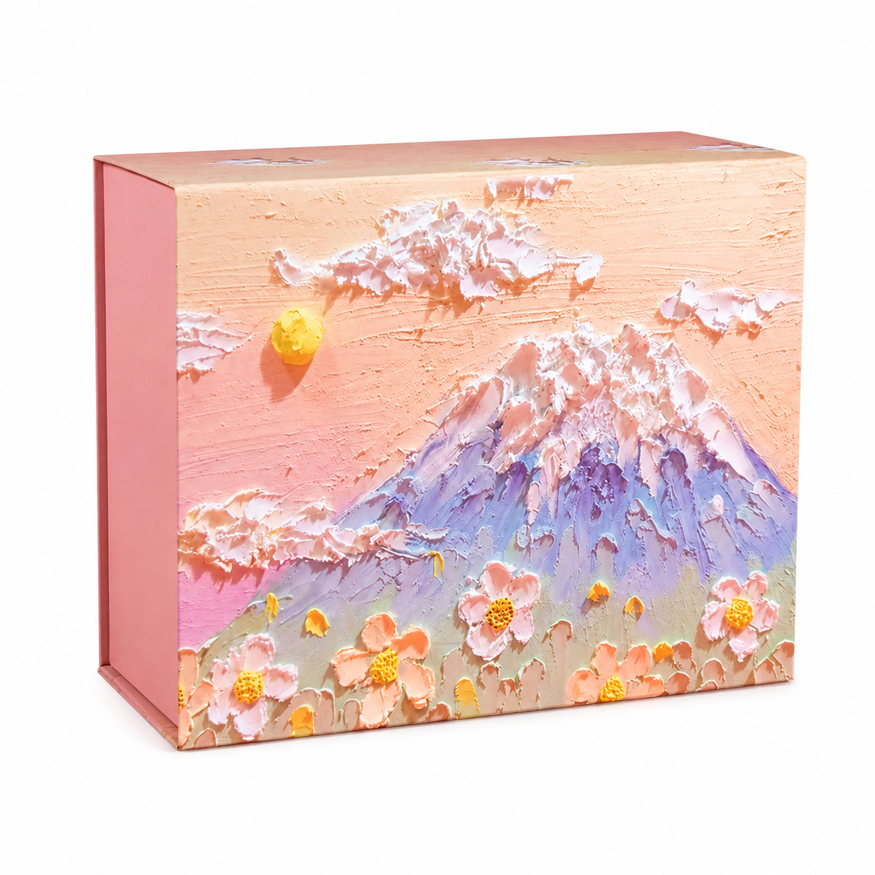 Pink Mountain Floral Art Print Gift Box Set