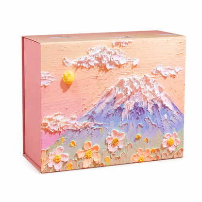 Pink Mountain Floral Art Print Gift Box Set